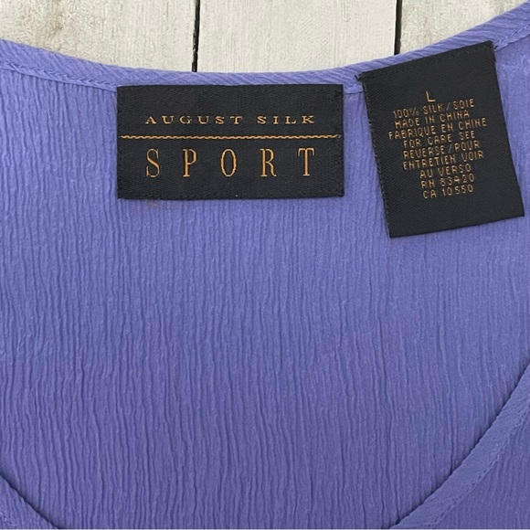 AUGUST SILK SPORT Crinkle Silk Tank Top - Picture 5 of 8